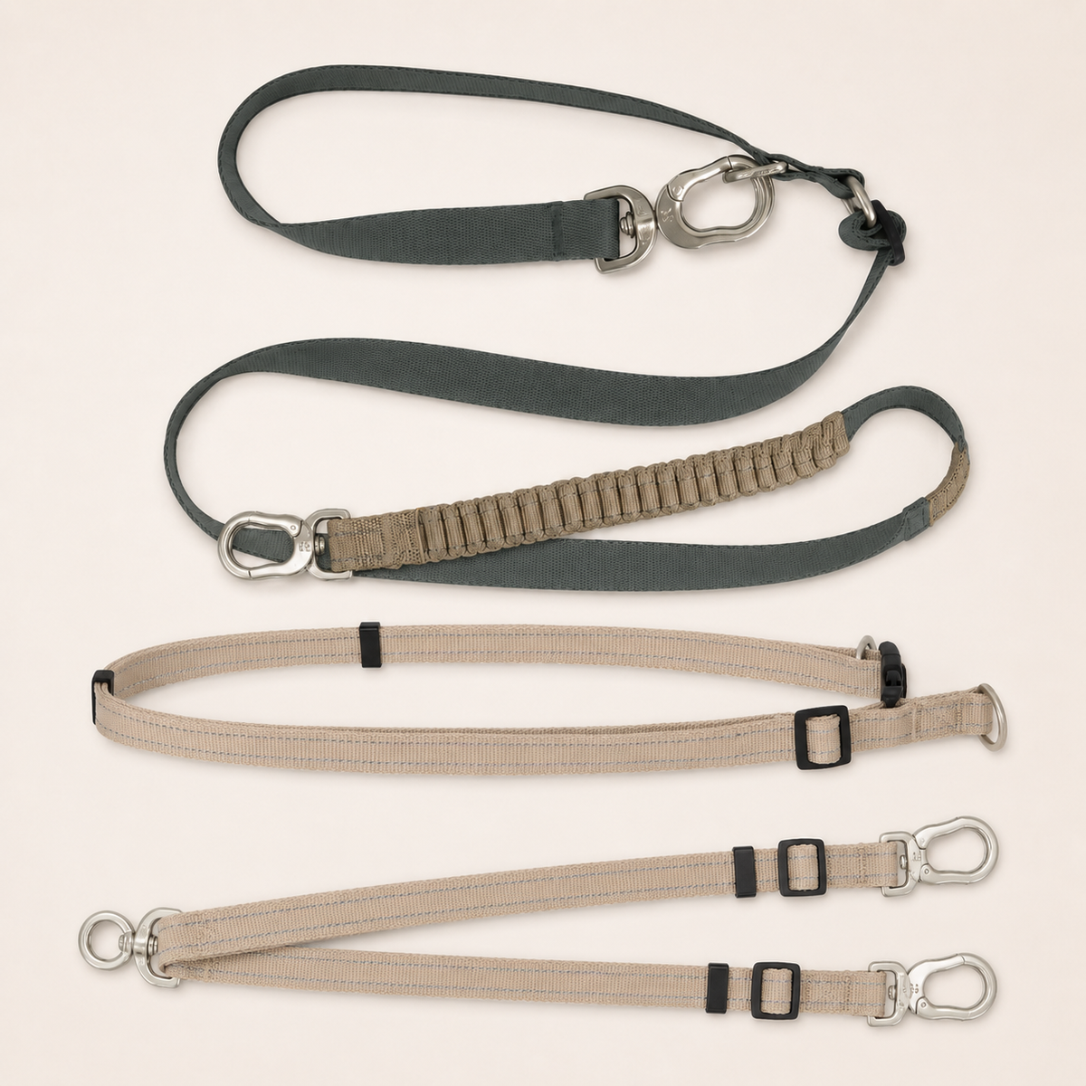 Buckwheat color HD029008-03F leash with HD029009 and HD029010 extensions SKU image