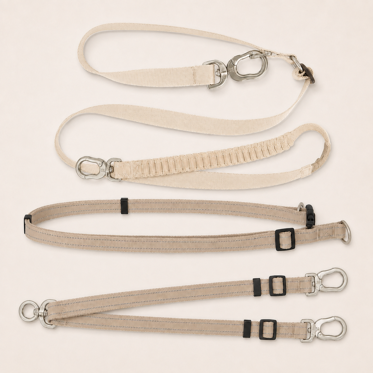 Milk color HD029008-01F leash with HD029009 and HD029010 extensions SKU image
