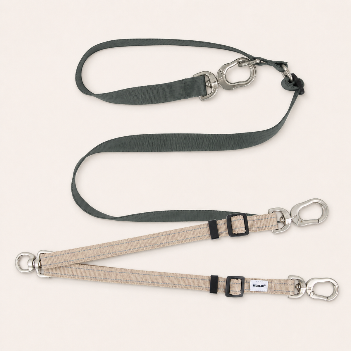 Buckwheat color HD029008-03F leash with HD029010 double-leash extension SKU image