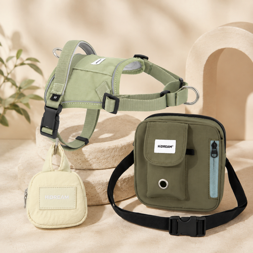 Build Your Dog Walking Bundle with a dog harness and two walking pouches