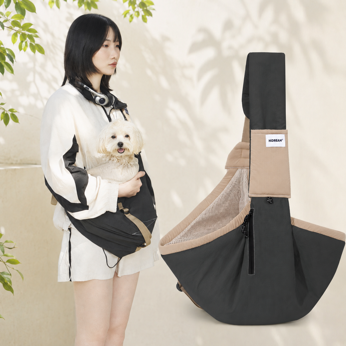 Buckwheat Gray HD020016 pet travel sling tote SKU image