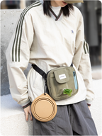 Deep Moss Green Toast Training Treat Pouch worn at the waist outdoors